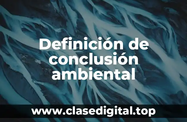 Definición de conclusión ambiental