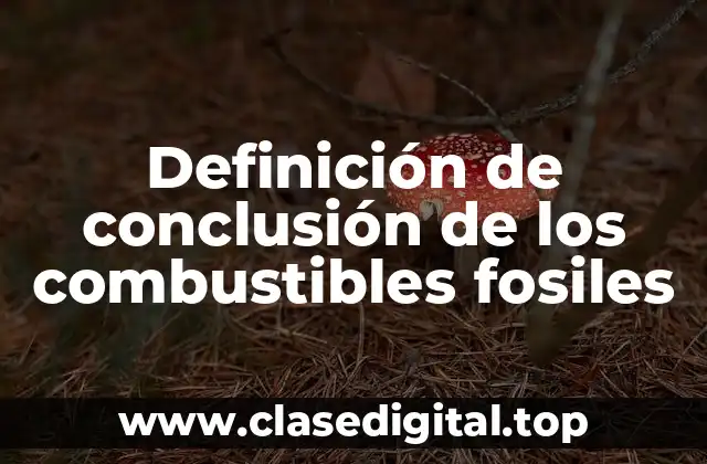 Definición de conclusión de los combustibles fosiles