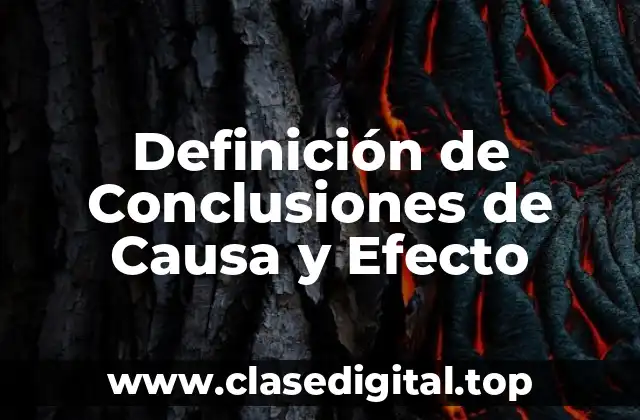 Definición de Conclusiones de Causa y Efecto