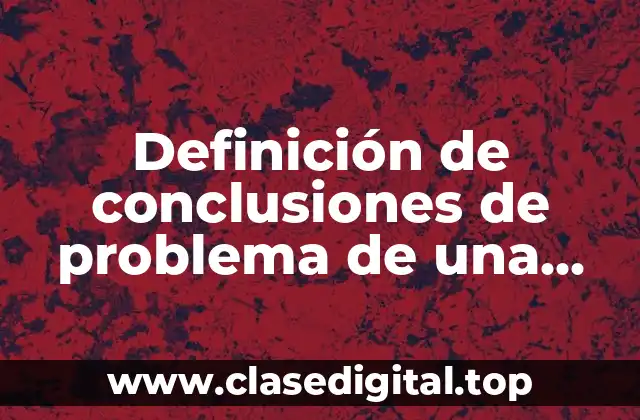Definición de conclusiones de problema de una agencia de autos