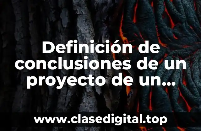 Ejemplos de conclusiones de un proyecto de un camión