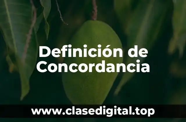 Definición de Concordancia