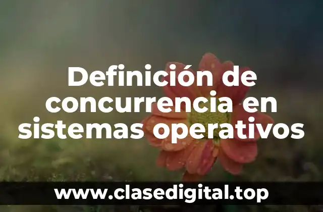 Definición de concurrencia en sistemas operativos