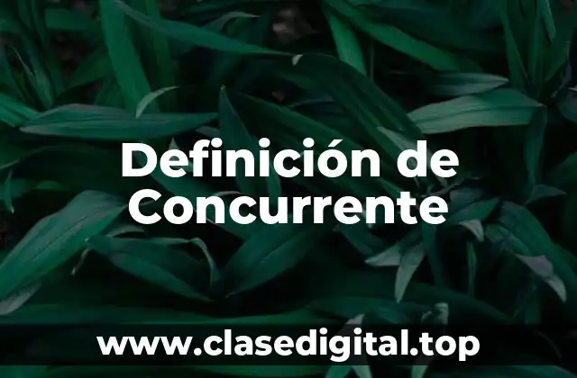 Definición de Concurrente