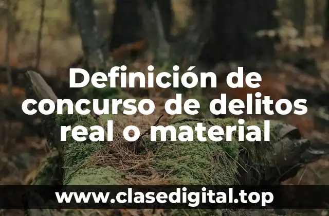 Definición de concurso de delitos real o material