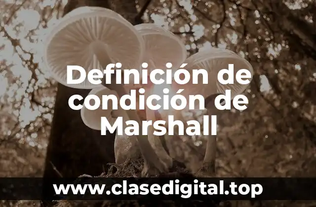 Definición de condición de Marshall