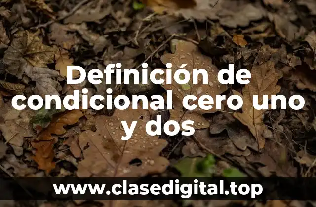 Definición de condicional cero uno y dos