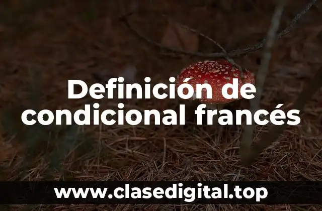 Definición de condicional francés