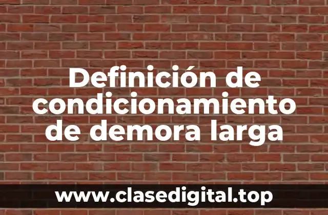 Diferencia entre condicionamiento de demora larga y condicionamiento de demora breve
