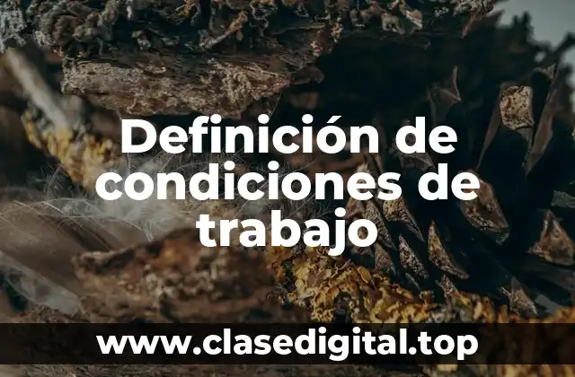 Definición de condiciones de trabajo