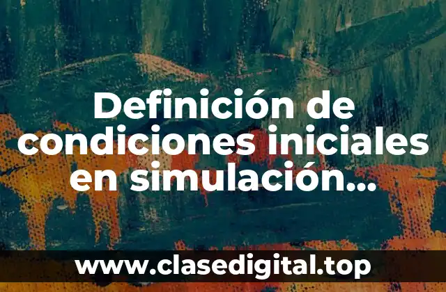Definición técnica de condiciones iniciales en simulación
