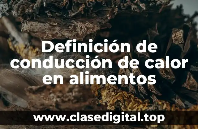 Ejemplos de conducción de calor en alimentos