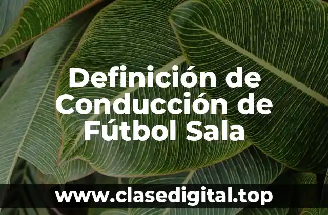 Definición de Conducción de Fútbol Sala