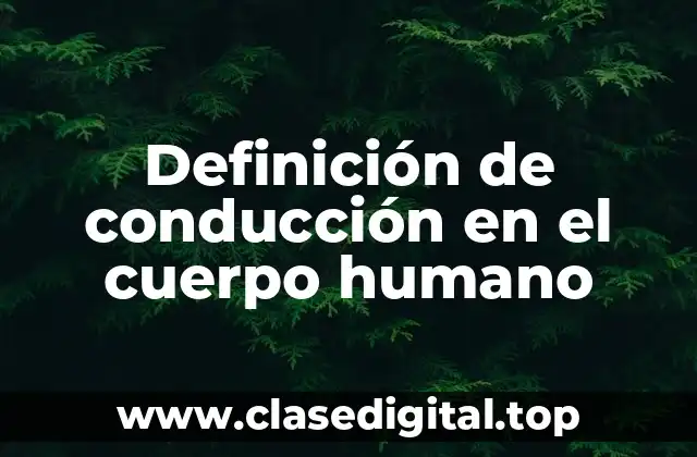 Definición de conducción en el cuerpo humano
