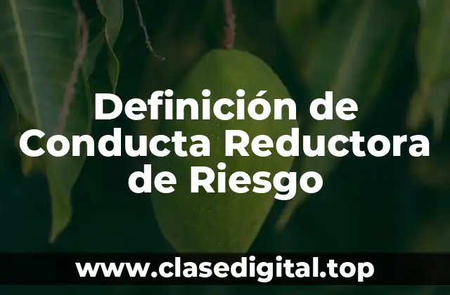 Definición de Conducta Reductora de Riesgo