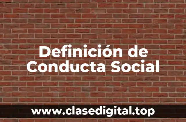 Definición de Conducta Social
