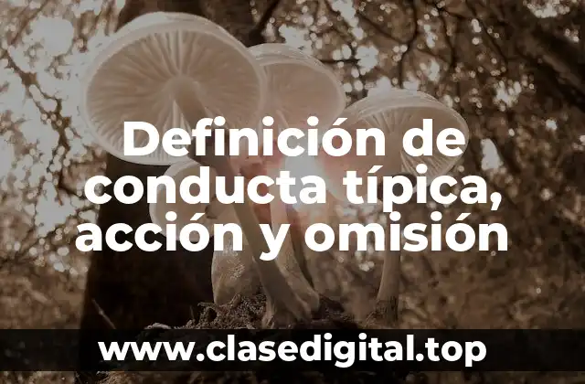 Definición de conducta típica, acción y omisión
