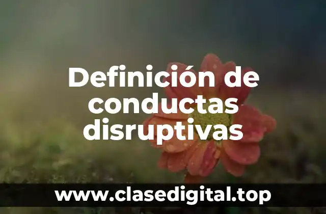 Definición de conductas disruptivas
