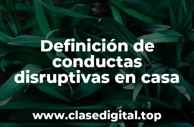 Definición de conductas disruptivas en casa