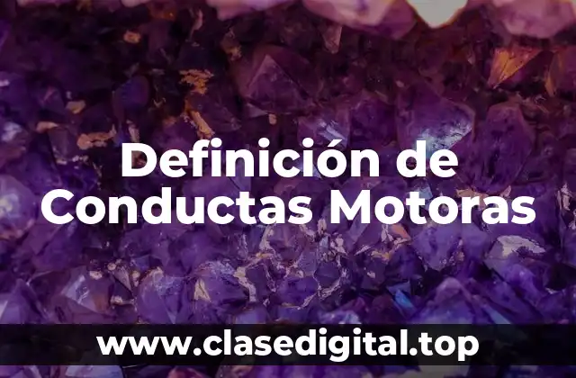 Definición de Conductas Motoras