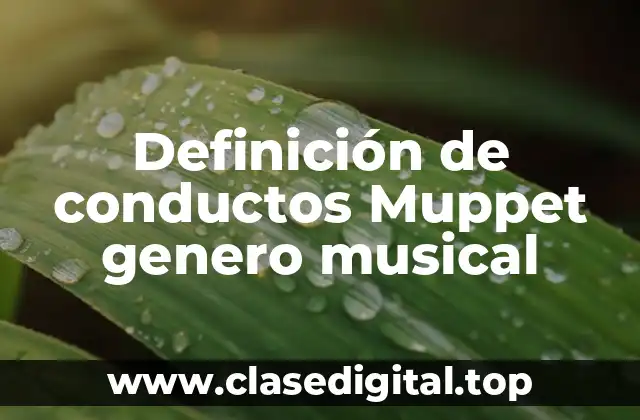 Definición de conductos Muppet genero musical