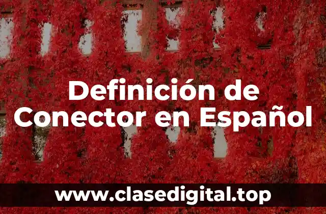 Definición de Conector en Español