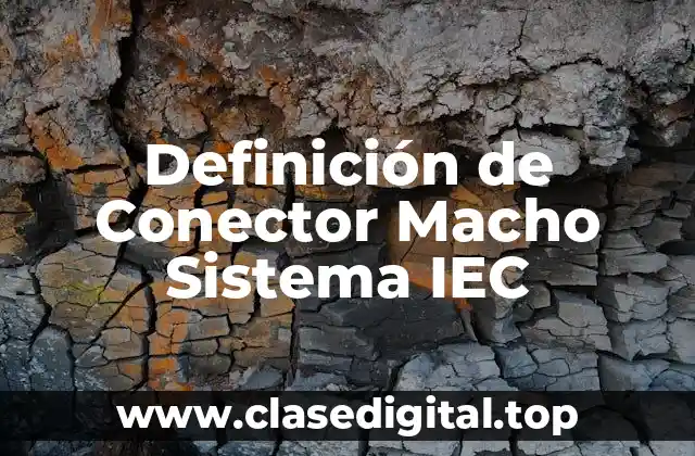 Definición de Conector Macho Sistema IEC