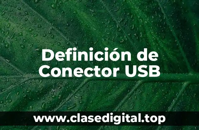 Definición de Conector USB