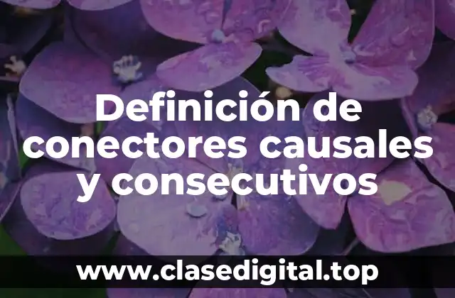 Definición de conectores causales y consecutivos
