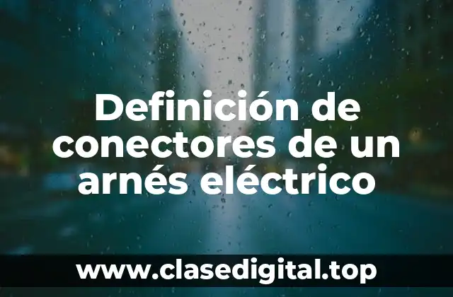 Definición de conectores de un arnés eléctrico