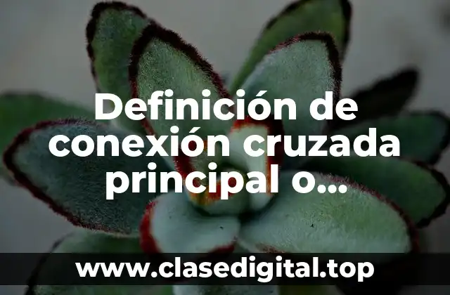 Definición de conexión cruzada principal o intermedia cuarto de equipo