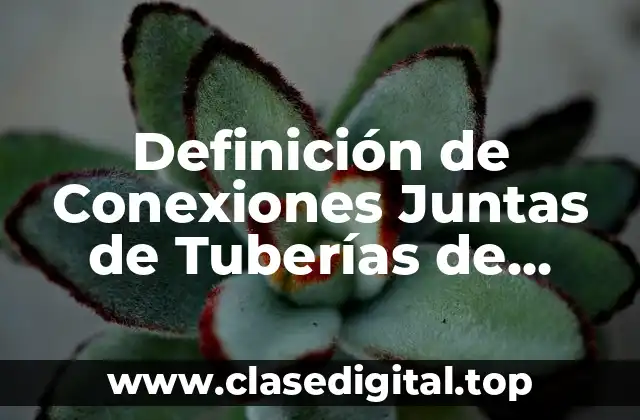 Definición de Conexiones Juntas de Tuberías de Perforación