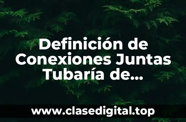 Definición de Conexiones Juntas Tubaría de Perforación