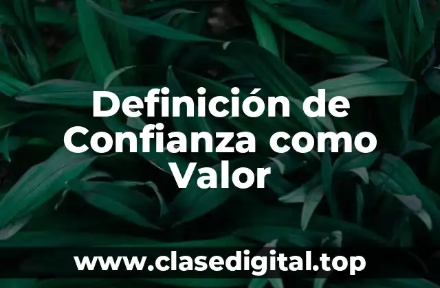 Definición Técnica de Confianza