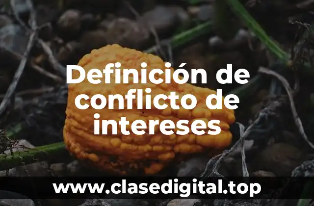 Definición de conflicto de intereses