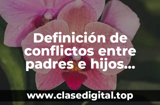 Definición de conflictos entre padres e hijos adolescentes