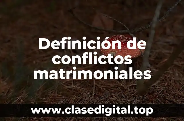 Ejemplos de conflictos matrimoniales