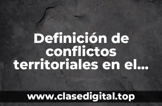 Definición de conflictos territoriales en el municipio de Zinacantepec