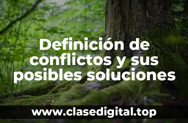 Definición de conflictos y sus posibles soluciones