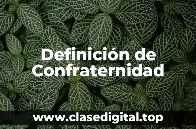 Definición técnica de Confraternidad