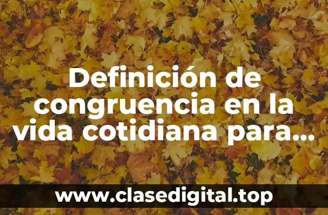 Ejemplos de congruencia