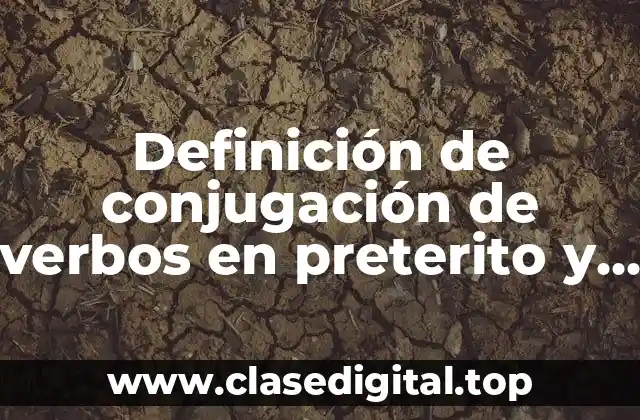 Definición de conjugación de verbos en preterito y copreterito