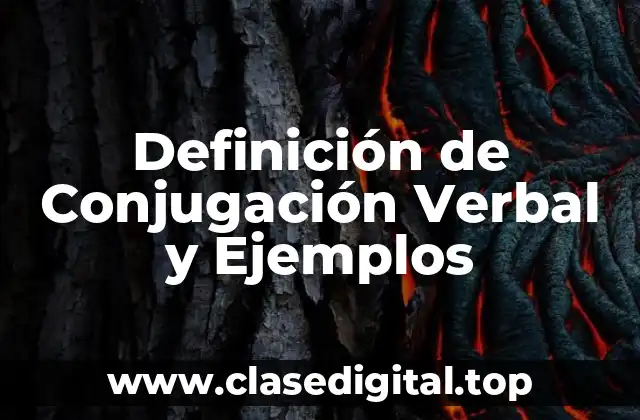 Definición de Conjugación Verbal y Ejemplos