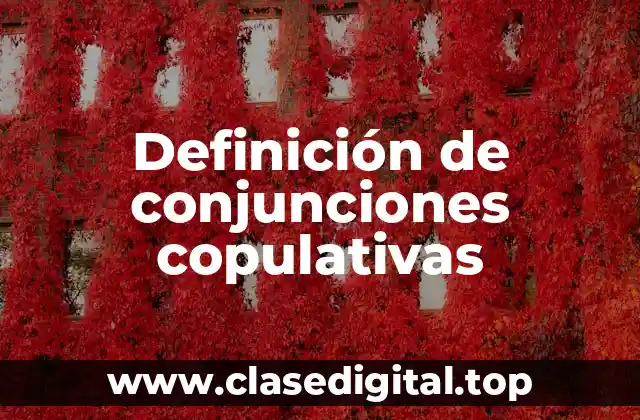 Ejemplos de conjunciones copulativas