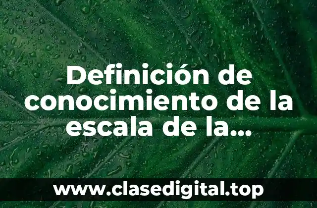 Definición de conocimiento de la escala de la probabilidad