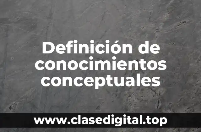 Definición de conocimientos conceptuales