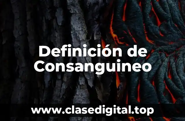 Definición técnica de Consanguineo