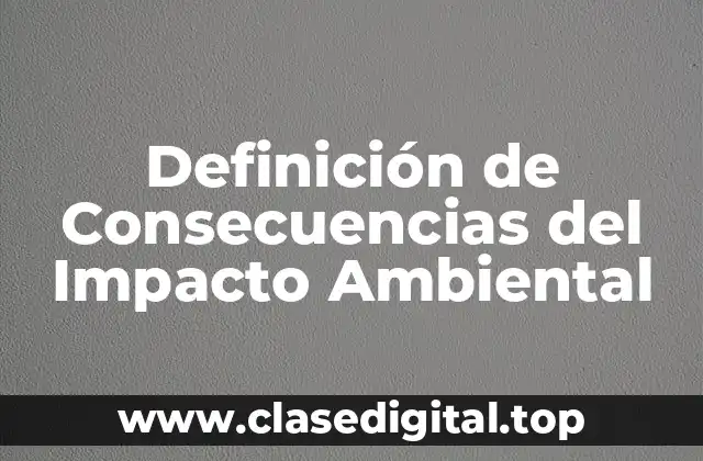 Definición de Consecuencias del Impacto Ambiental
