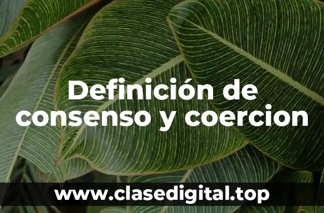 Definición de consenso y coercion