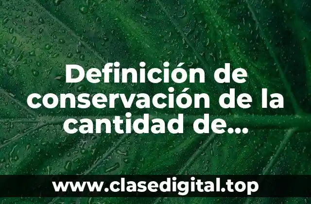 Definición de conservación de la cantidad de movimiento en física